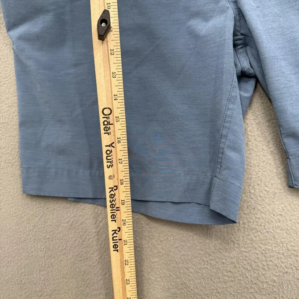 Faherty All Day Shorts Mens 38 Blue‎ 9 Inseam Chino Stretch Drawstring Casual